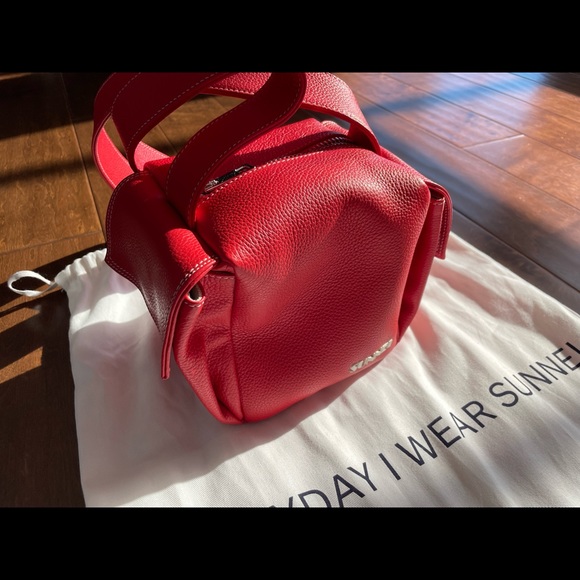 Sunnei Cubetto Leather Shoulder Bag - Picture 2 of 9